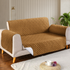 Ultrasonic 100% Cotton Quilted Sofa Cover-Sofa Runner  (Golden)