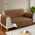 Ultrasonic 100% Cotton Quilted Sofa Cover-Sofa Runner  (BROWN)