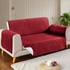 Ultrasonic 100% Cotton Quilted Sofa Cover-Sofa Runner (RED)