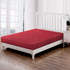 Ultrasonic Waterproof Mattress Cover For Double Bed Fitted Mattress Protector Anti Slip Bed Sheet (RED)