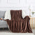 Premium Double Sided Sherpa Fleece Blanket Chocolate Brown  (220 x 230 cm)