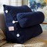 Velvet Triangular Back Rest Cushion / Neck Rest Pillow / Back Wedge Cushion In Royal Blue Color