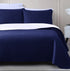 3Pcs Ultrasonic Bedspread-Blue