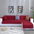 MICRO Quilted L-Shape Sofa Cover Maroon