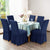 Bubble Jersey Fabric Dining Chair Covers - Blue