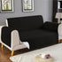 Ultrasonic 100% Cotton Quilted Sofa Cover-Sofa Runner (Black )