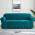 Zebra Style Velvet Sofa Cove-(Zink)