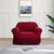 Zebra Style Velvet Sofa Cove-(Maroon)