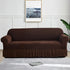 Zebra Style Velvet Sofa Cove-(Brown)