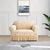 Zebra Style Velvet Sofa Cove-(Beige)