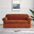 Zebra Style Velvet Sofa Cove-(Musterd)