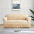 Zebra Style Velvet Sofa Cove-(Beige)