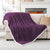 Premium Double Sided Sherpa Fleece Blanket -Purple (220 x 230 cm)