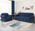 Turkish Style Stretchable Bubble Fabric Sofa Covers (Blue)