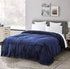 Fleece Throw Blanket for Double Bed (Blue)