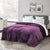 Fleece Throw Blanket for Double Bed (Purple)